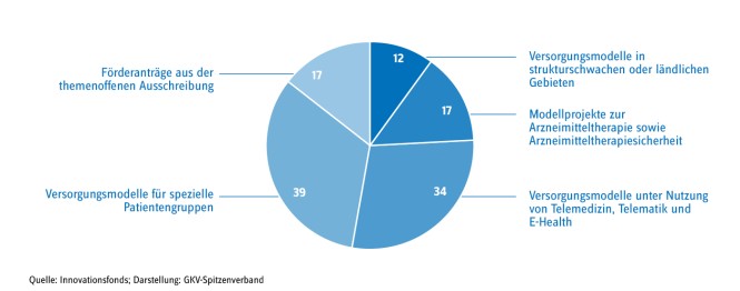 Anträge zu neuen Versorgungsformen (1. Welle) - Verteilung nach Themenfeldern